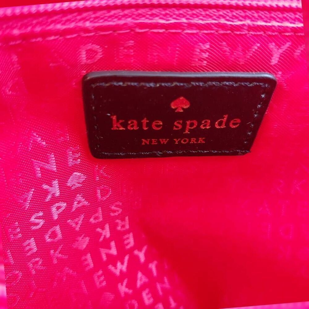 Kate Spade Black Leather Haircalf Spotted Satchel RARE - Picture 9 of 12